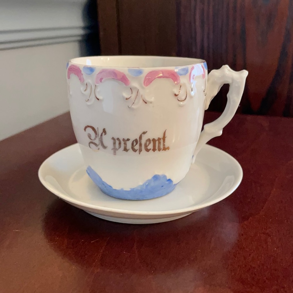 Dainty German teacup and saucer
